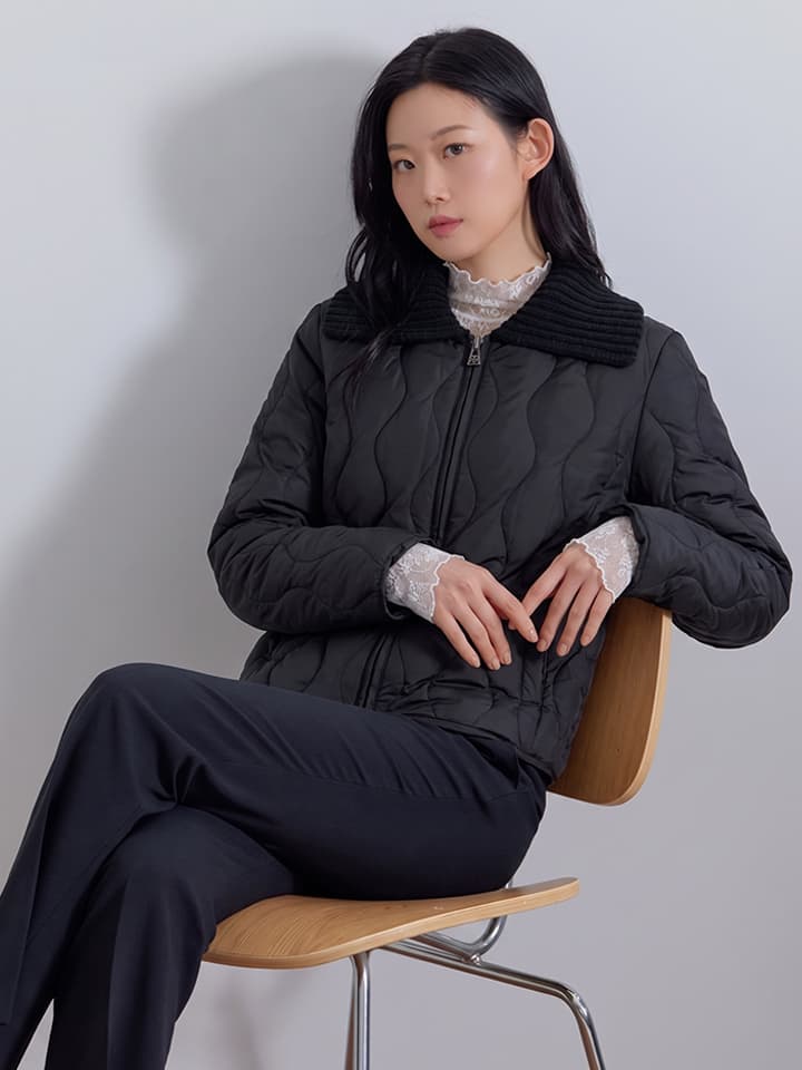 (3컬러) 카라 자켓형 덕다운 경량패딩 LCLWOA25