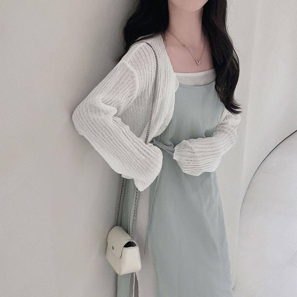 간편한 스타일링,소프트 레이어드 썸머 롱 나시 원피스 - set