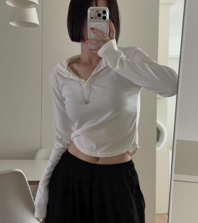 헨리넥 버튼 후드 힙 가을긴팔 티셔츠 (4color)_몽그라미