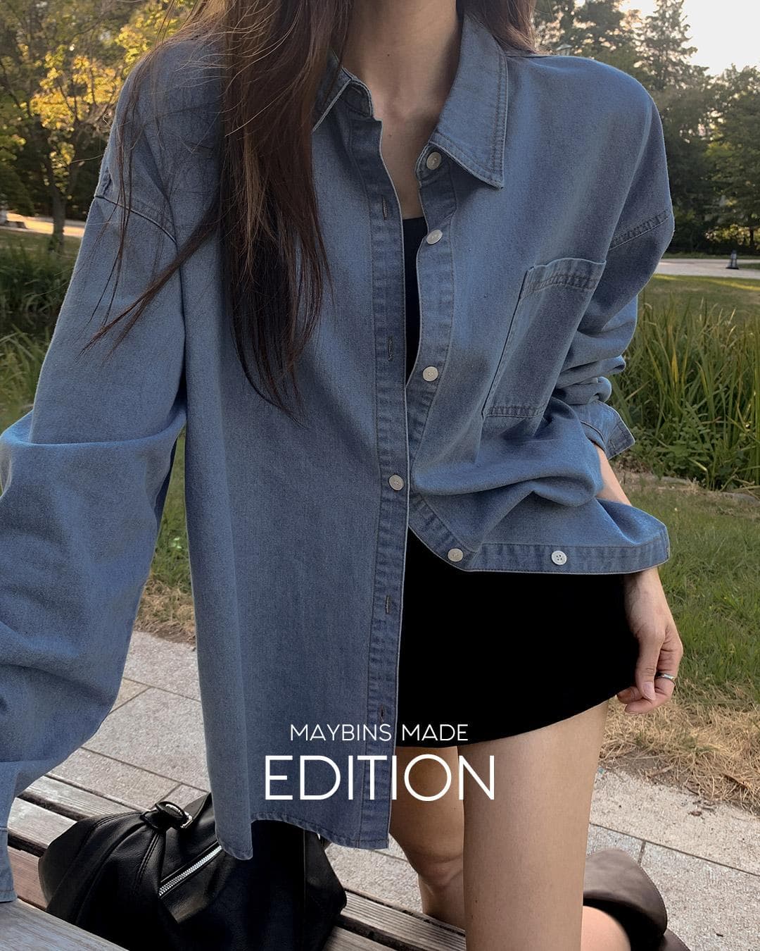 MADE. 코멧 오버핏 데님 셔츠