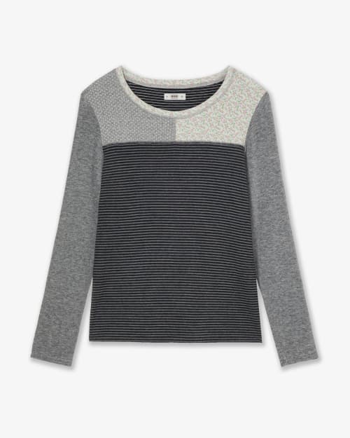 PATTERN BLOCK TEE [CHARCOAL]