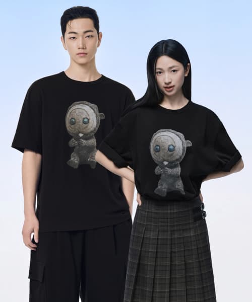 [동궁 컬래버] 꺼먹살이 티셔츠 1 [블랙]