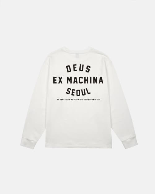 Seoul College Address Ls Tee_White