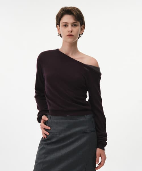 26FW EDEN COMBI KNIT (PLUM)
