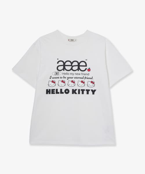 HELLO KITTY WEB LOGO T-SHIRTS [WHITE]