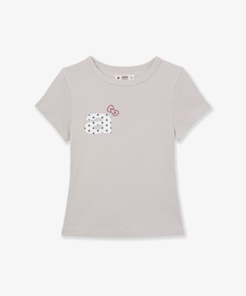 HELLO KITTY DOT SMALL LETTER TEE [ASH]