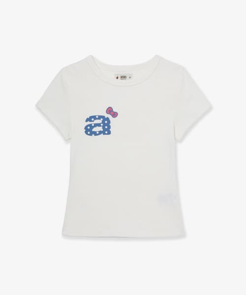 HELLO KITTY DOT SMALL LETTER TEE [WHITE]