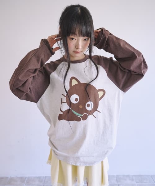 CHOCOCAT RAGLAN T SHIRT - BROWN