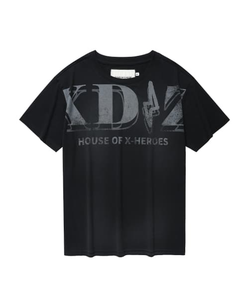 [더바이닐하우스 X 엑디즈] FADED LOGO TEE BLACK