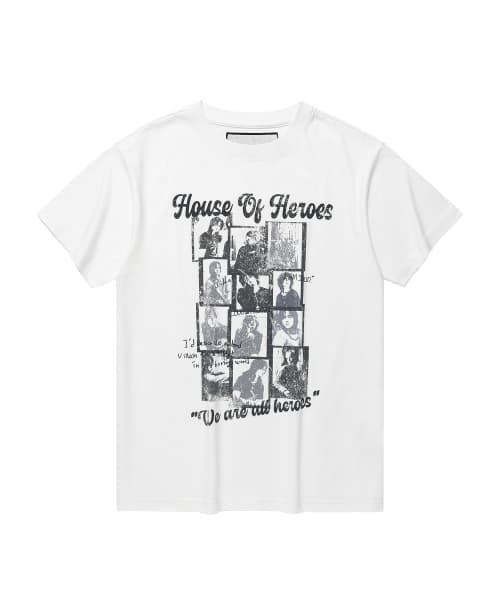 [더바이닐하우스 X 엑디즈] HOUSE OF HERO TEE WHITE