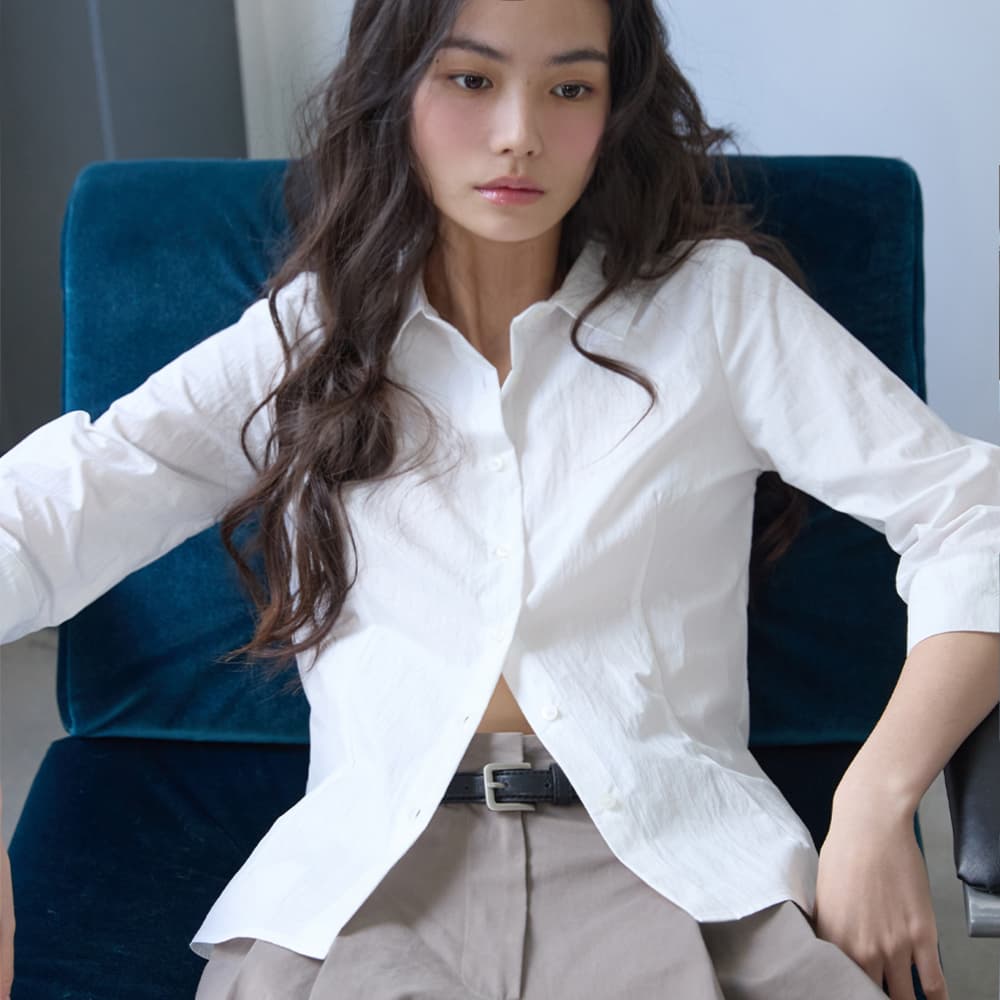 3/4 Sleeve Slim Fit Shirts White