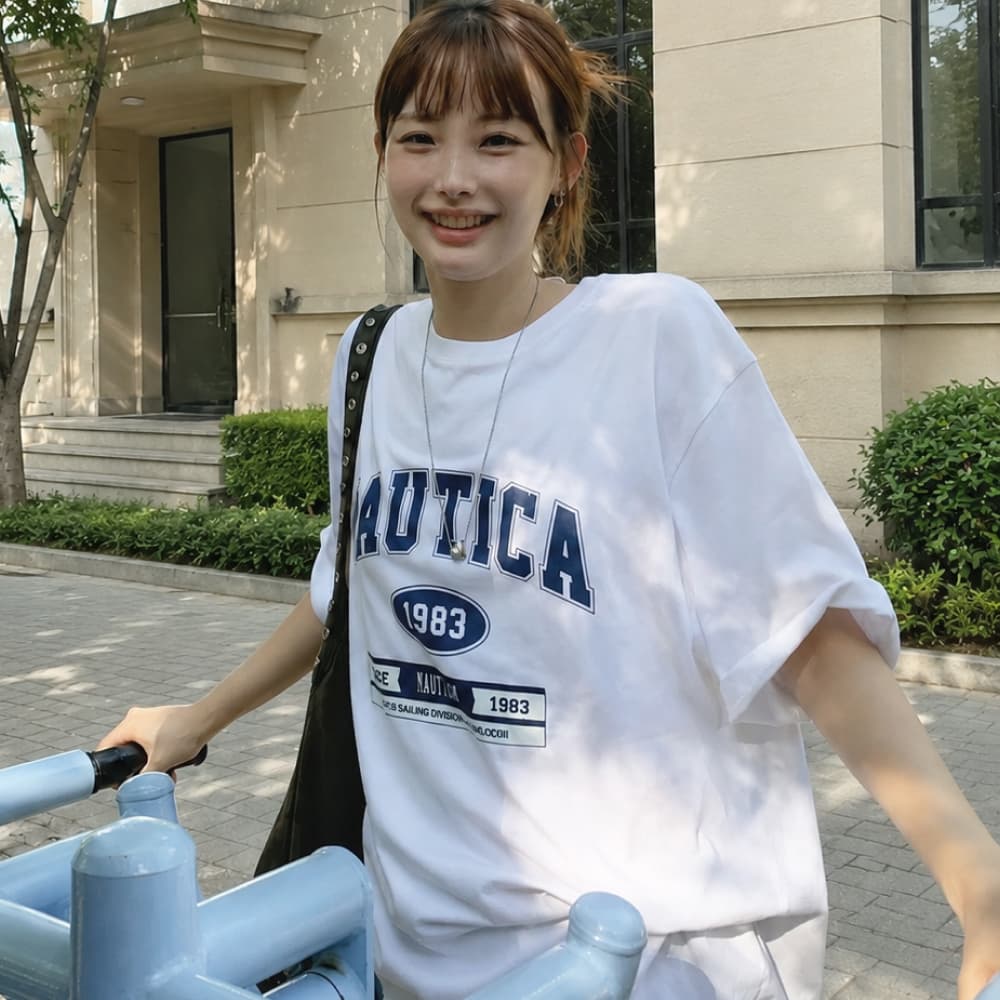 아치 프레임 로고 티셔츠(3colors) NTS6026