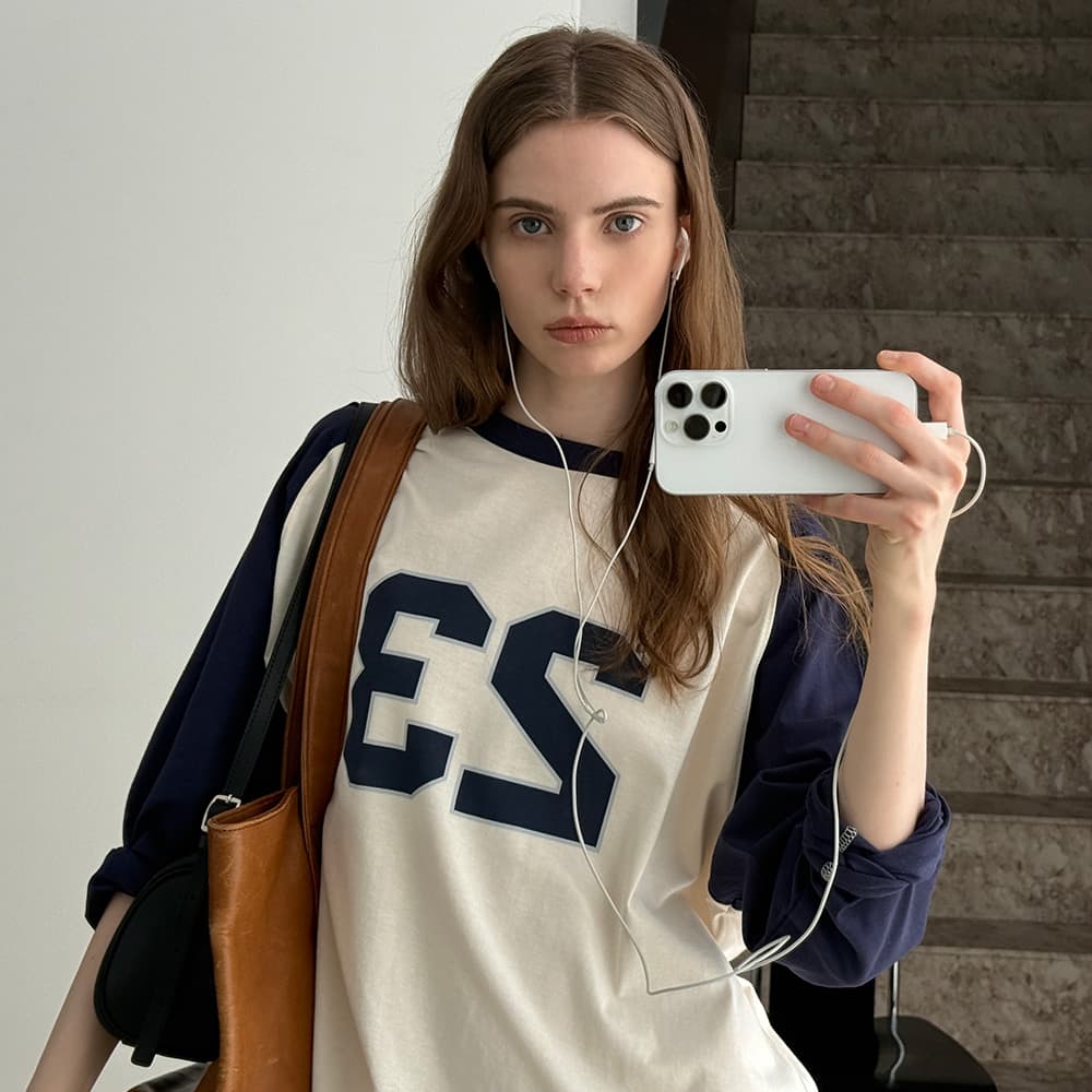 50s RAGLAN GRAPHIC T-SHIRT_NAVY