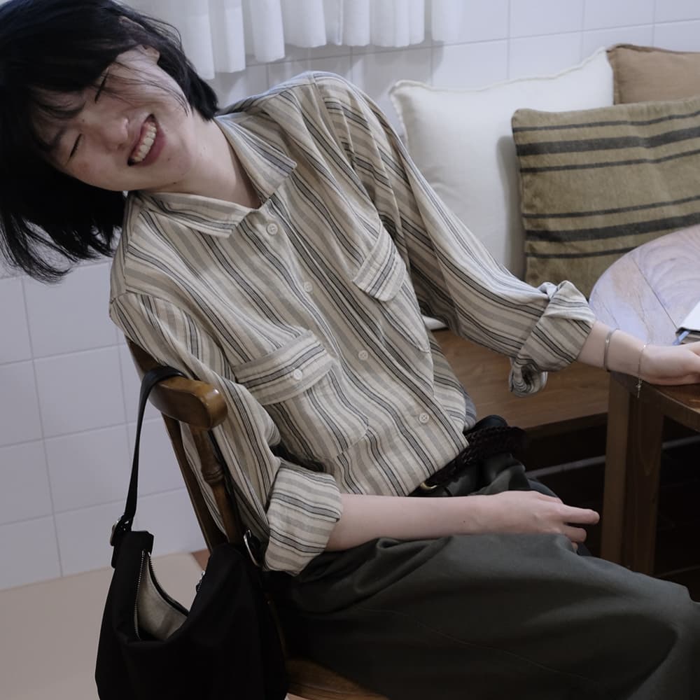 3차) [딱지X29editon] Flap Two-Pocket Shirt_2 colors