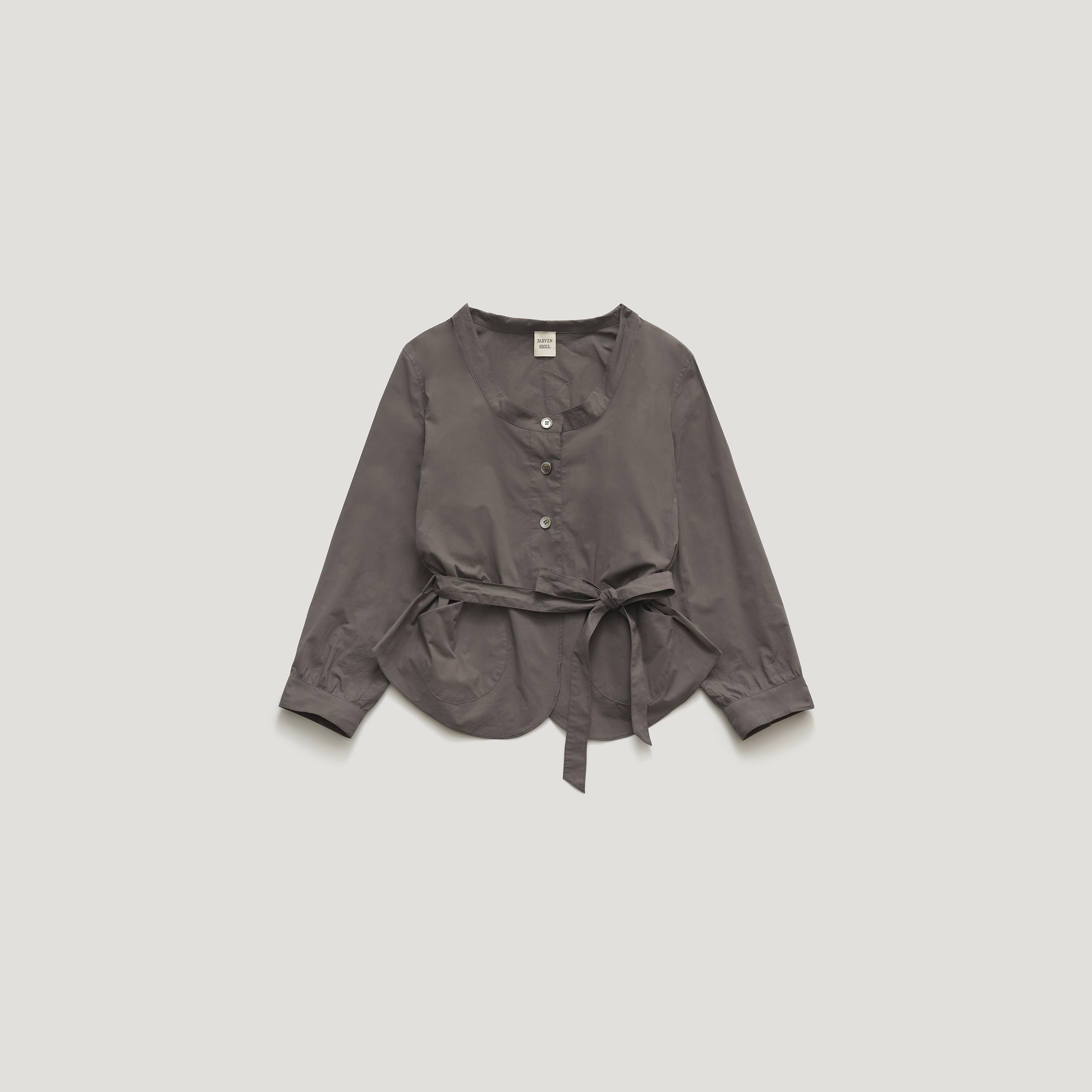 [3rd reorder 9/2 AM01:08 open] TONE DEEP U-NECK STRAP SHIRT JACKET_CHARCOAL