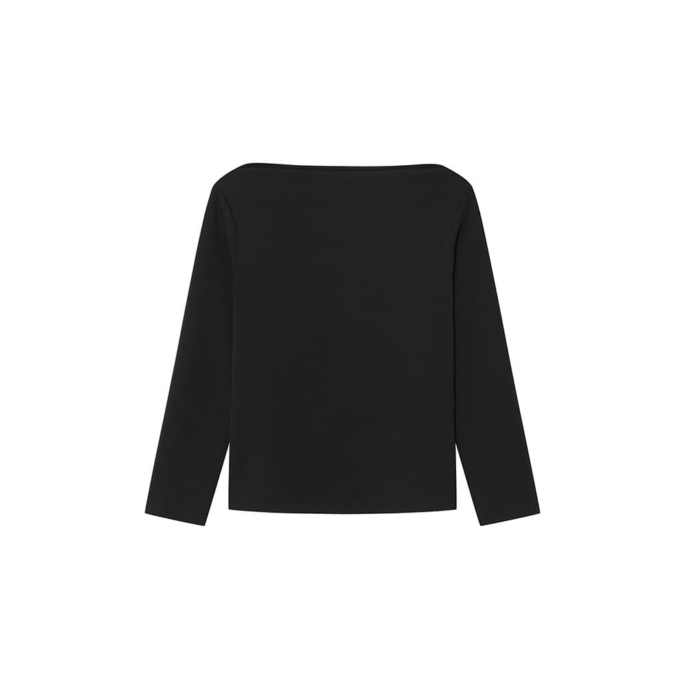 BOATNECK T-SHIRT [BLACK]