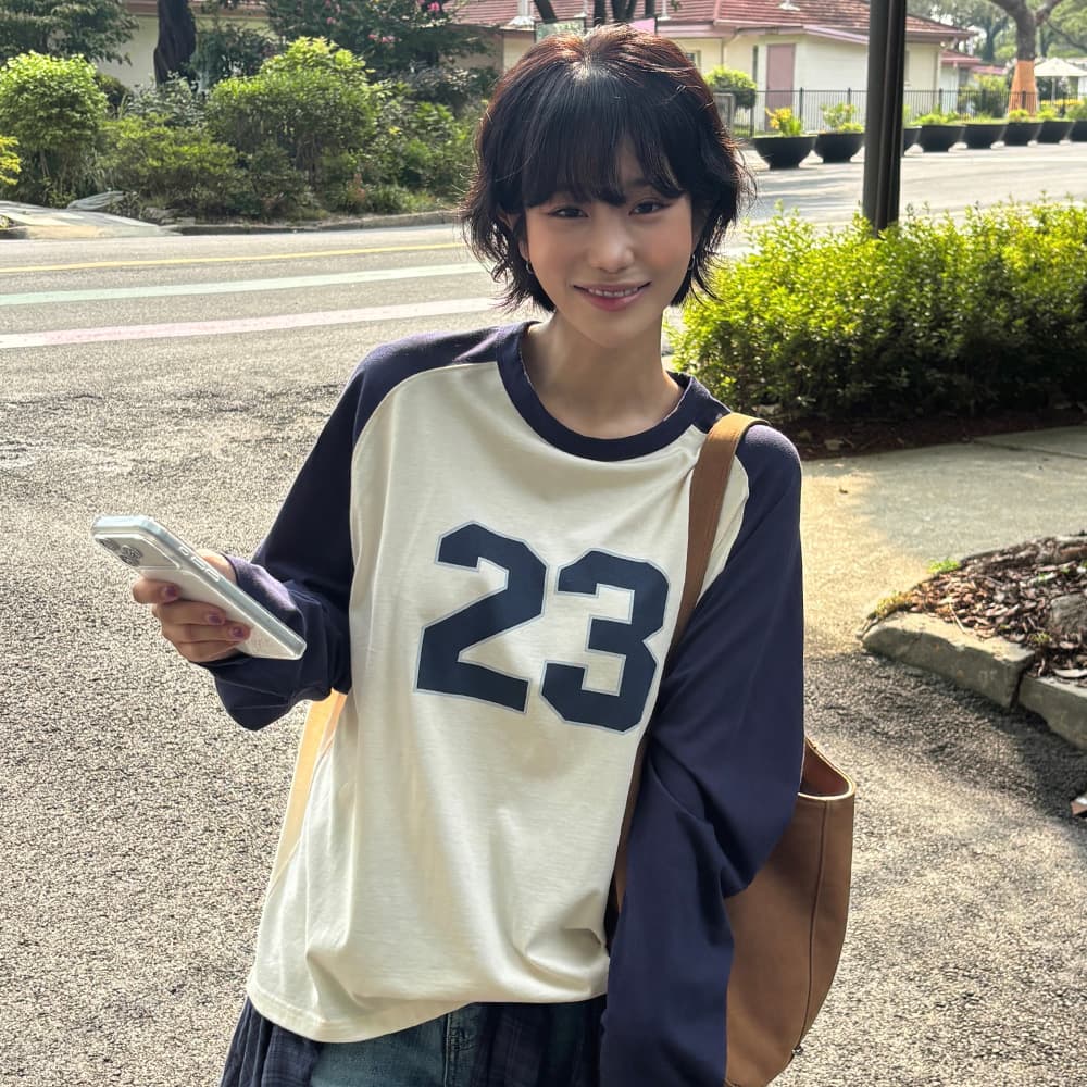 50s RAGLAN GRAPHIC T-SHIRT_NAVY