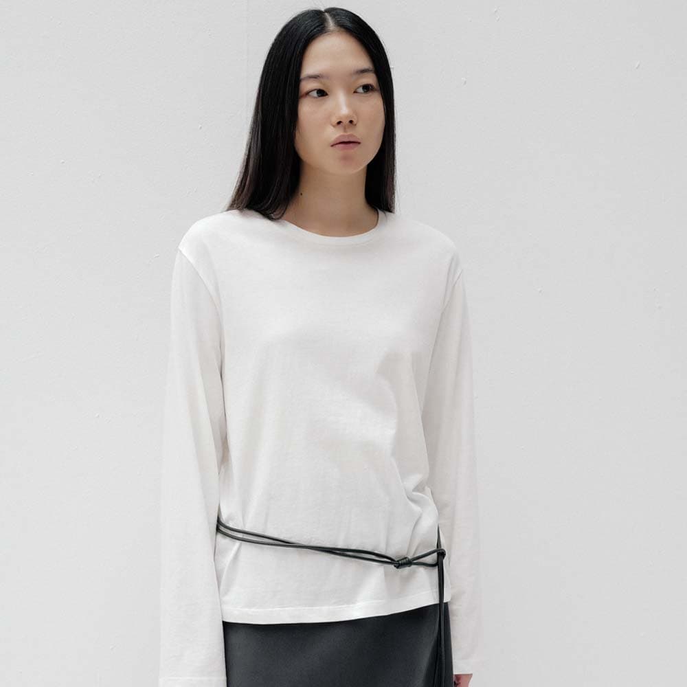 [2차 10/16 예약배송] Layered Round Tee (Ivory)