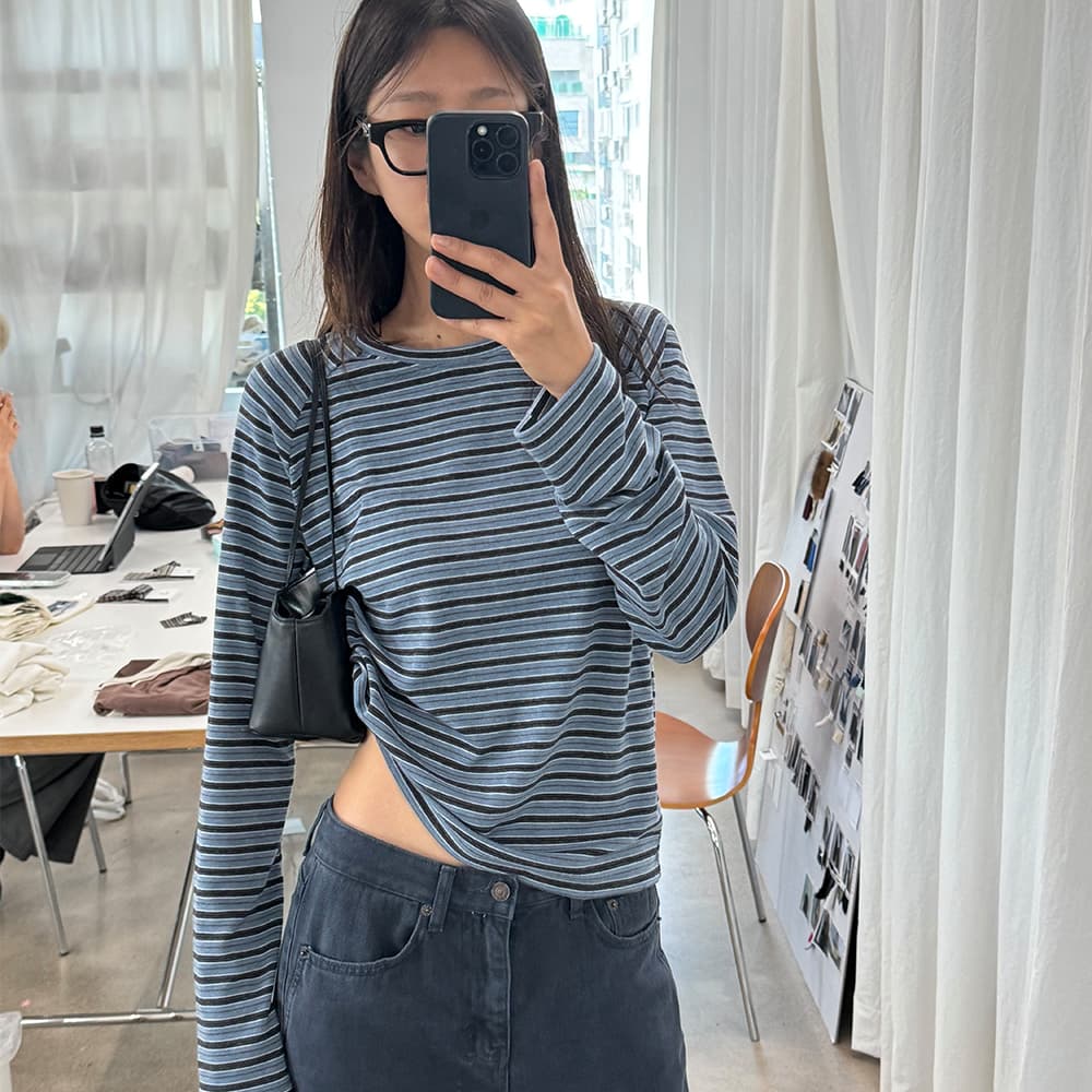 Milo Stripe Tee_Blue