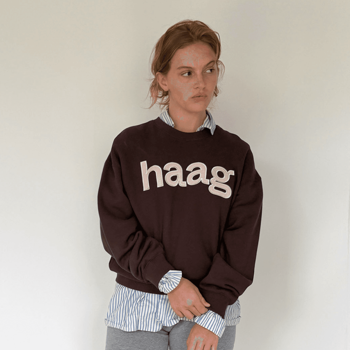 a birthday sweatshirt (brown)
