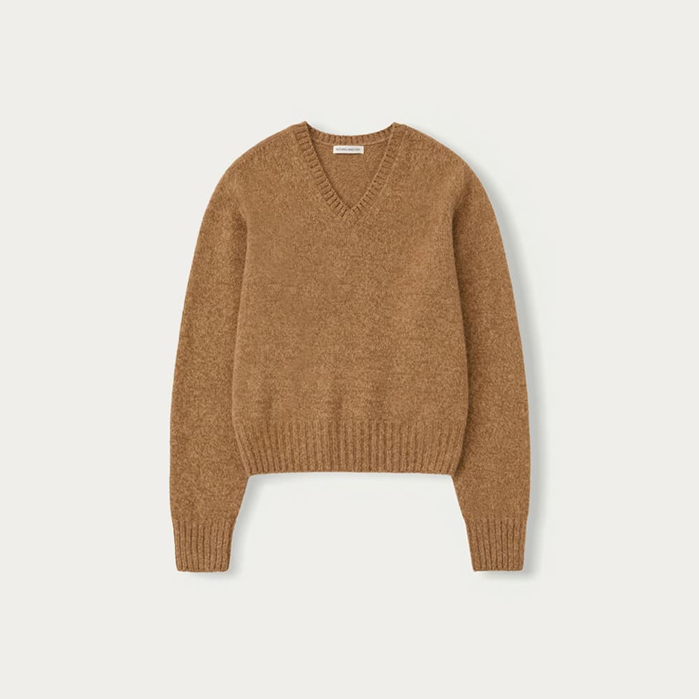 [예약주문 11/03 순차배송] Miro v-neck pullover (Camel orange)