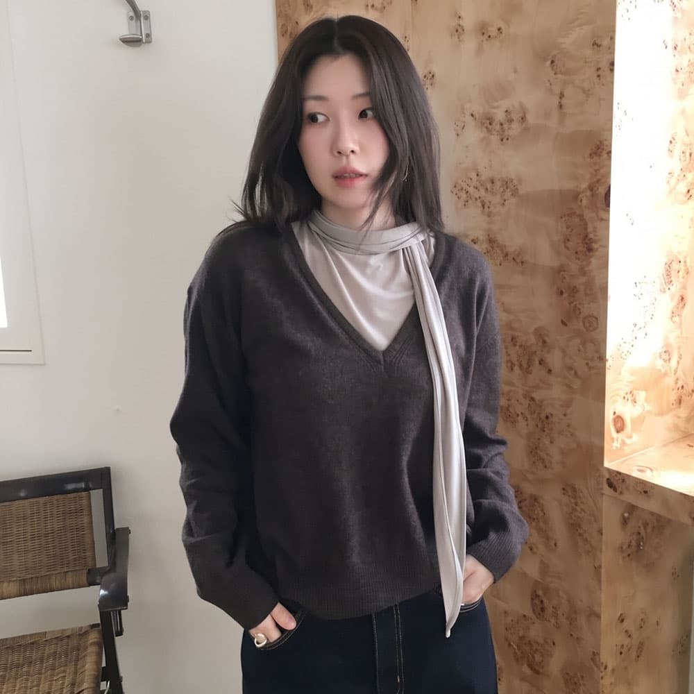 [2nd] Long Sleeve Tie T-shirts E201_2color