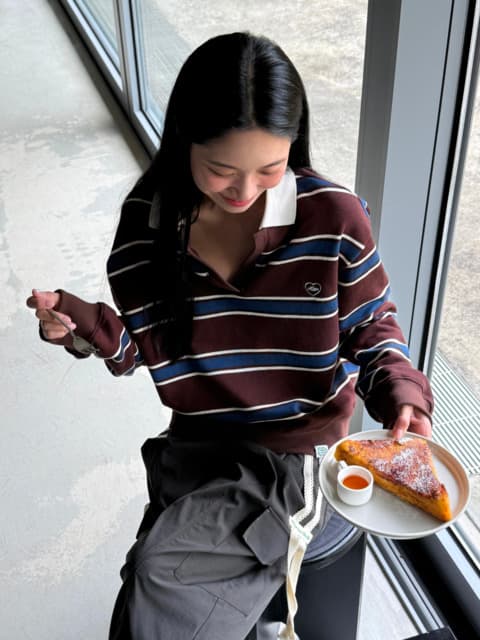 NICE RUGBY SWEATSHIRT_CHOCOLATE