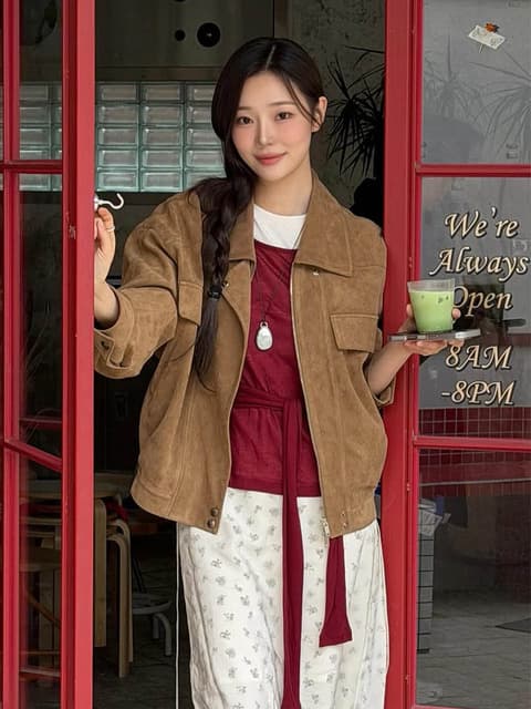 스웨이드 봄버 점퍼 NEL6XM801_95