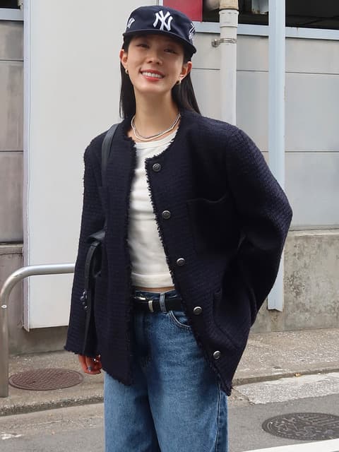 [NEW컬러추가][단독] Oversized tweed jacket SW5SJ102_3color