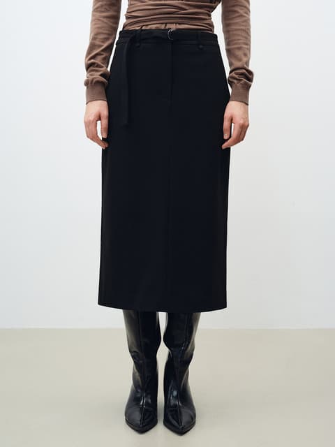 H-line Midi Skirt_2color