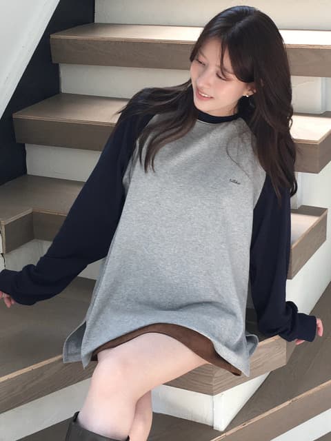 [주미니 Pick] Raglan oversized modal tee [TIFA06LT06]_Navy