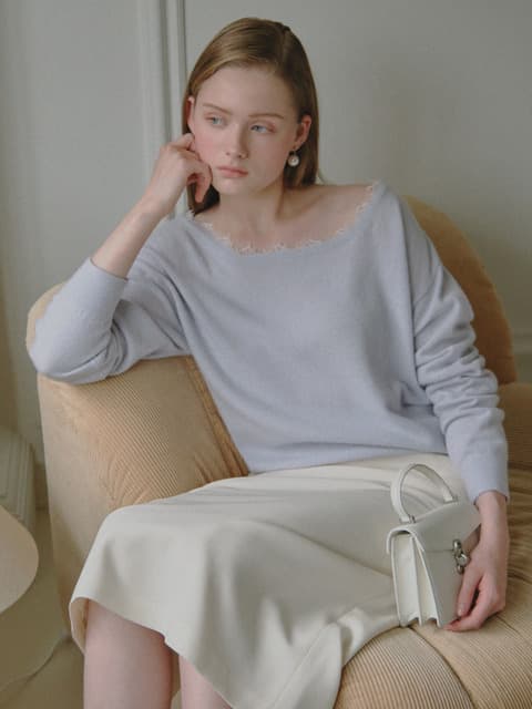 [4차]LIV Lace trimmed knit (5col)