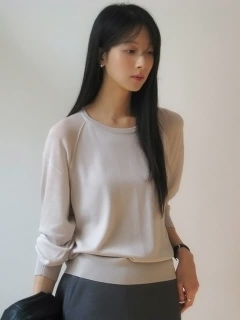 [민하 PICK]카로 쉬어 라운드넥 니트 (3color)