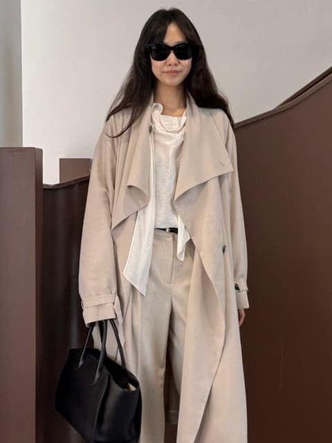 TIF DRAPED TRENCH COAT_2COLORS