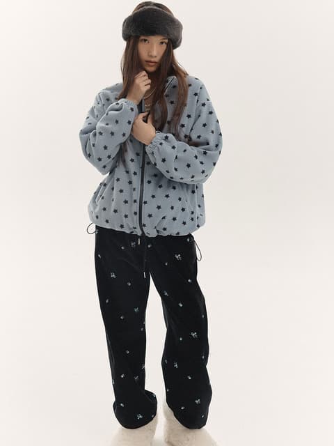 [프리오더]Star Fleece Full Zip Up (blue)