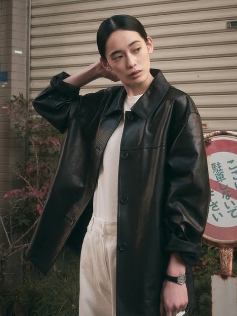 LISBON LAM LEATHER JACKET_BLACK