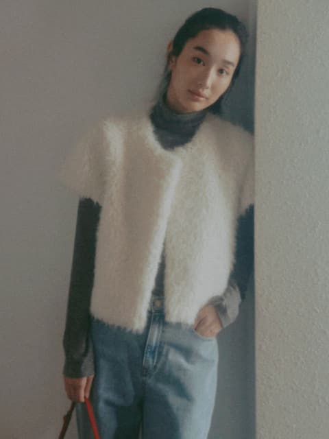KULLY PETIT FUR JACKET_CREAM