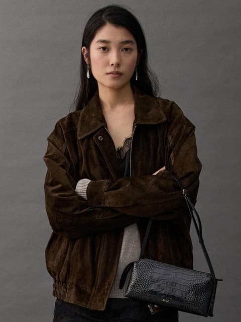 VAN SUEDE JUMPER - KHAKI BROWN