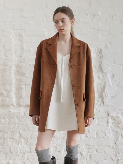 [단독]Suede Three Button Jacket_2color