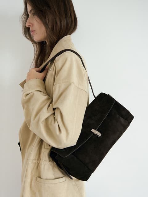 Sac Amelie Suede_Deep Brown
