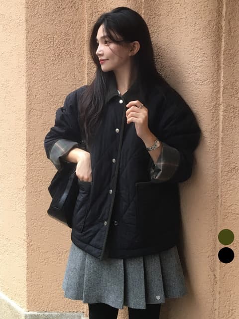 [여울 Pick]Classic collar point quilting jumper [TIWT02JP02]_2color
