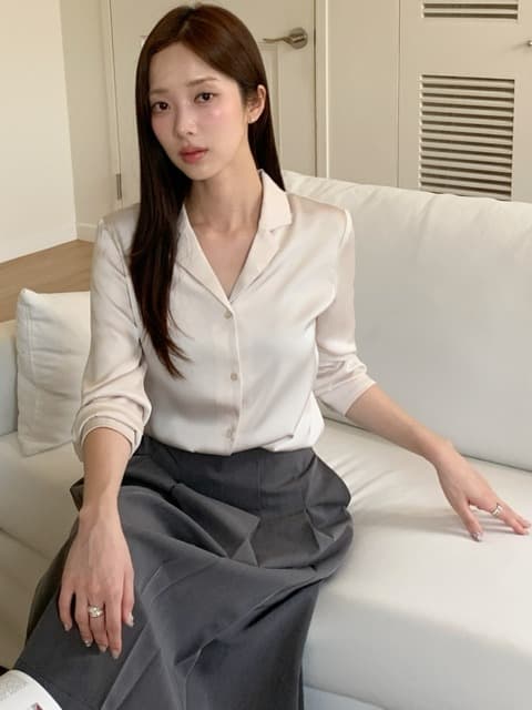 카라 블라우스 2컬러